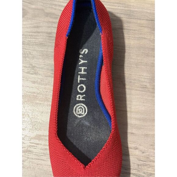 Rothy’s The Point Pillow Like Insoles Chili Red Flats Women’s Size 6 - Picture 8 of 9